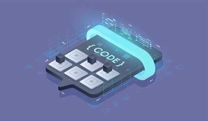 software development concept of programming data vector image