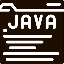 coding language java system icon vector