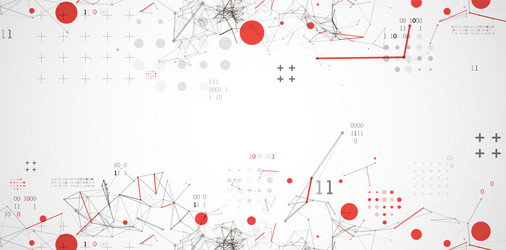 technology background with plexus effect big data vector image
