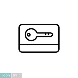 Card key flat icon vector