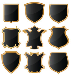 Heraldic Shield Icons Royalty Free Vector Image
