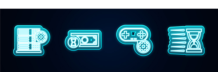 set line server setting fast payments gamepad vector image