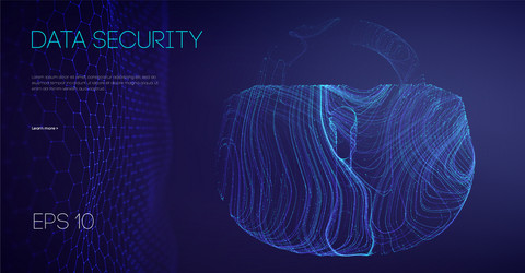 data security binary lock encryption code vector image