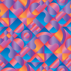 Geometric seamless pattern in vibrant vector