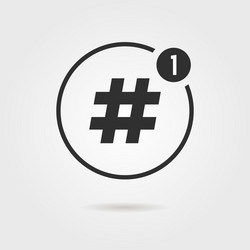 Hashtag icon symbol social media Royalty Free Vector Image