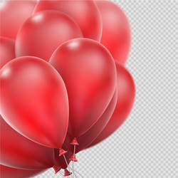 realistic red balloons eps 10 vector