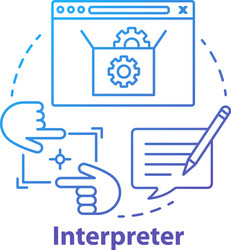 interpreter concept icon help and support center vector