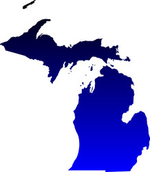 Michigan State Map Vector Image