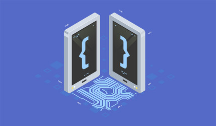 program development and programming isometric vector image