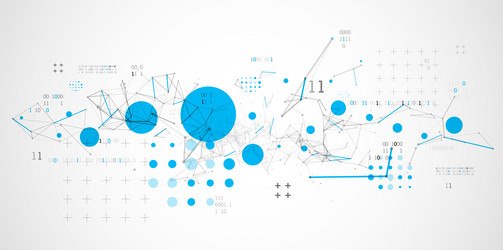 technology background with plexus effect big data vector image