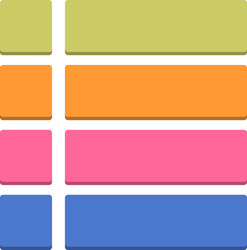 flat blank icon empty internet color button vector image