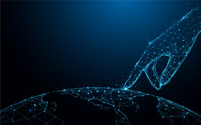 Global Network Connection - Touch Map vector image