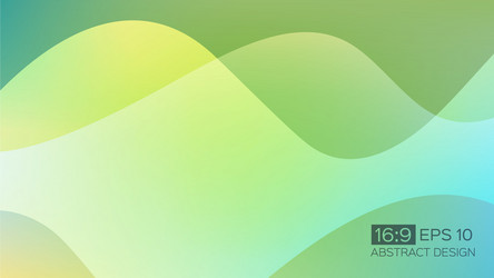 Green abstract gradient background with soft wave vector