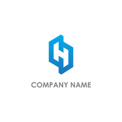 Kh logo monogram with triangle and hexagon shape Vector Image