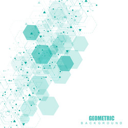 Hexagonal Abstract Data Network vector image