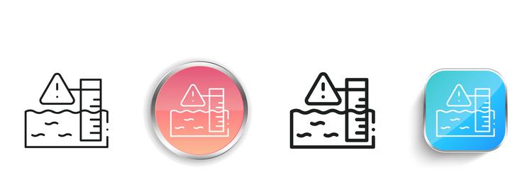 increase icon thin linear regular and button vector image