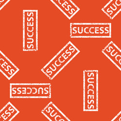 Orange success stamp pattern vector