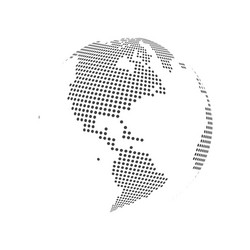 Globe earth world map - abstract dotted Royalty Free Vector