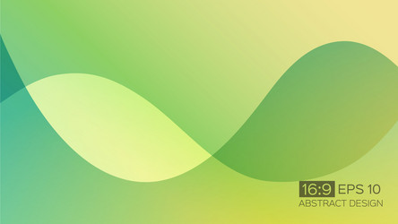 green abstract gradient background with soft wave vector