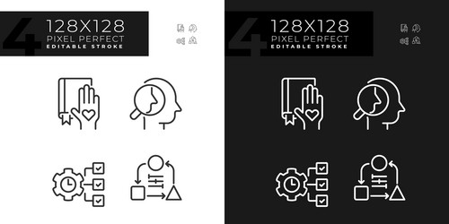 2d editable pixel perfect dark and light soft vector image