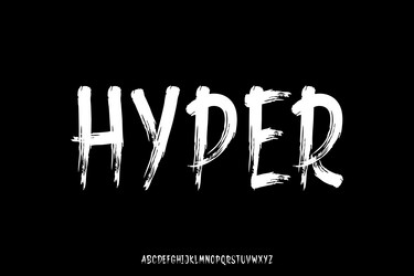 Creative handwritten brush stroke font Royalty Free Vector