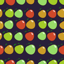 Seamless pattern with apples motif vector