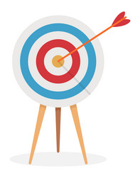 target with arrow on a tripod vector image