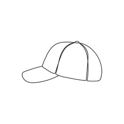 baseball cap one continuous line drawing