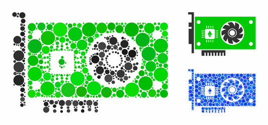 Ethereum gpu videocard composition icon spheric vector