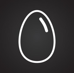 Egg related icon on background for graphic and web vector