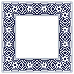 Frame with geometric motifs vector