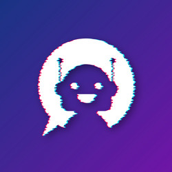 Robot glitch icon bot sign design chatbot symbol vector