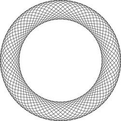 spirograph element empty in center abstract vector image