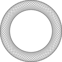 Spirograph element empty in center abstract vector