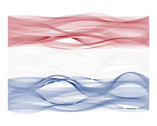 Wave line flag of the netherlands vector