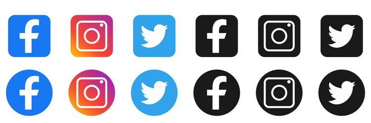 Facebook Twitter Instagram Vector Images (over 2,400)