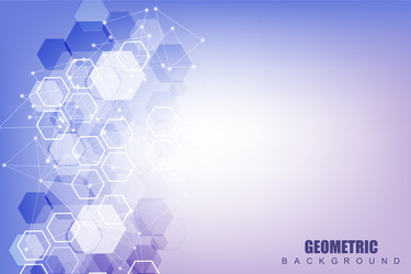 geometric abstract background with connected line vector image