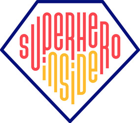 modern super hero inside lettering great design vector