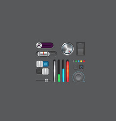 Modern UI Controls & Elements vector image