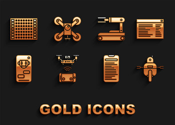 set remote aerial drone software web developer vector image