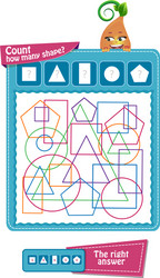 Shape Counting Puzzle Game vector image