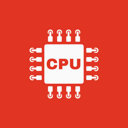 Cpu icon microprocessor and processor symbol vector