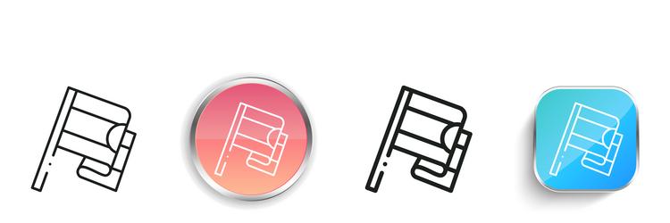 india icon thin linear regular and button style vector image