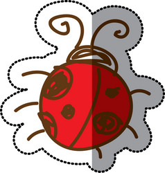 Ladybug icon stock image vector