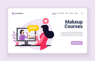 online makeup courses web tutorials on applying vector