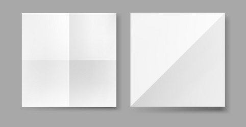 realistic sheet of paper folded creating lines vector image