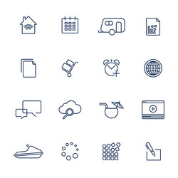simple ui icons for app sites programs vector image