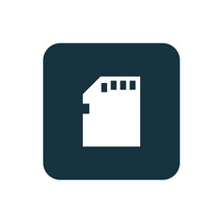 memory card icon rounded squares button vector image