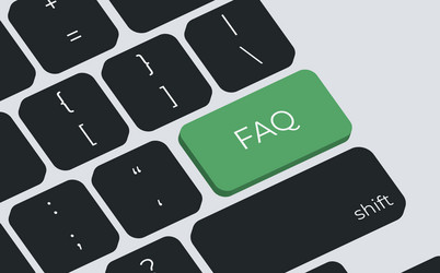 Computer keyboard key with faq keys vector