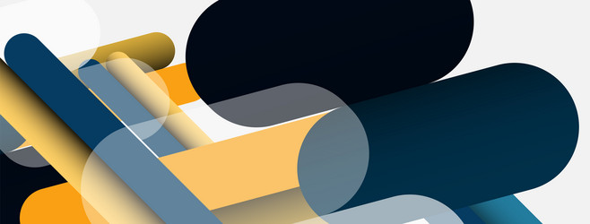 Overlapping round shapes and lines background vector
